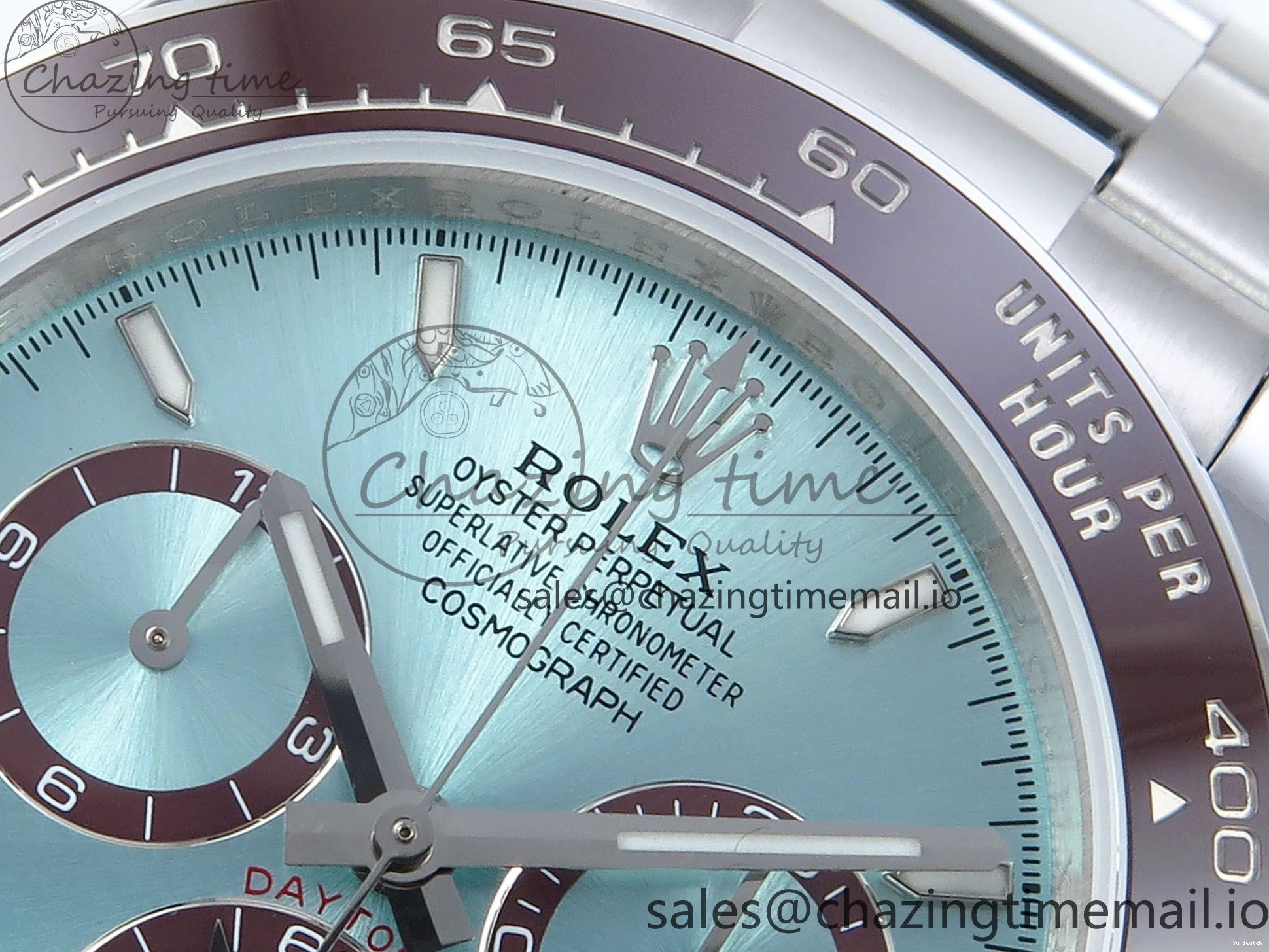 126506 1:1 Edition Ice Best SH4131 Daytona Strap V5 on Blue QF SS Dial Bracelet 0330